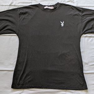 Missguided Embroidered/Screen print Playboy Tee